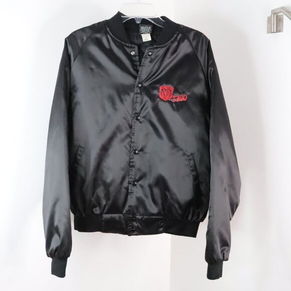 Vintage 90's America's Finest Jackets Men's L Dodge T300 Red Truck Bomber Coat - Picture 1 of 10